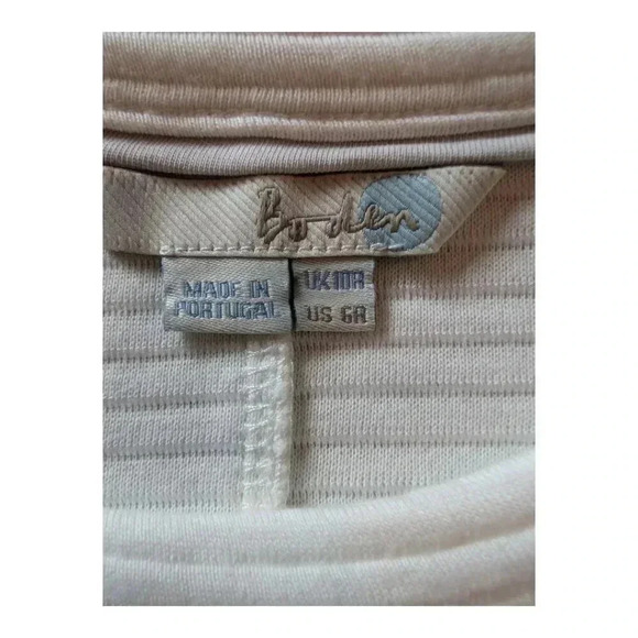 Boden | Hattie Shift Dress, Ribbed Ponte Knit, WW111, White, Size 6 - Picture 4 of 11